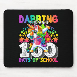 Alfombrilla De Ratón A Lo Largo De 100 Días Escolares Dabbing Unicorn C