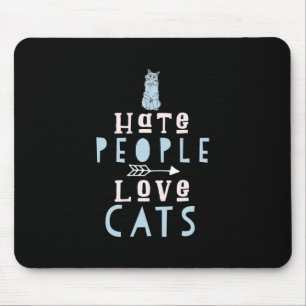 Alfombrilla De Ratón A Los Gatos Me Encantan Los Gatos Y La Gente
