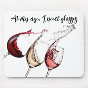 Alfombrilla De Ratón A Mi Edad, Necesito Gafas – Divertido Ratón de Vin