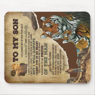 Alfombrilla De Ratón A Mi Hijo Regalo, Amantes De Los Tigres, Carta A H