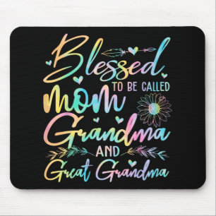Alfombrilla De Ratón A Ser Llamada Mamá Abuela Y Gran Abuela Flor