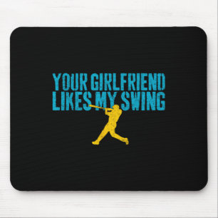 Alfombrilla De Ratón A tu novia le gusta mi swing divertido Bysebyll