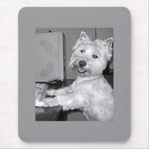 ALFOMBRILLA DE RATÓN A WESTIE LE ENCANTA EL MOUSEPAD DEL EQUIPO