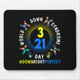 Alfombrilla De Ratón Abajo Derecha Perfecta El Síndrome de Down Mundo C