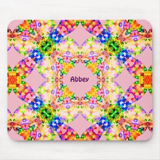 Alfombrilla De Ratón ABBEY ~ Patrón Pastel dulce ~ Personalizado (Frente)