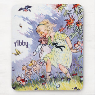Alfombrilla De Ratón ABBY ~ Arte vintage ~ Johnny Gruelle ~ Fairies