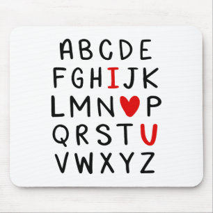 Alfombrilla De Ratón Abc Alphabet I Love You English Teachers Valentine