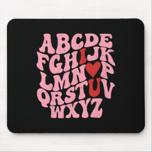 Alfombrilla De Ratón Abc Alphabet I Love You English Teachers Valentine