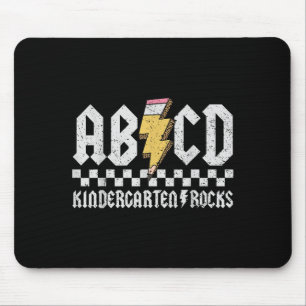 Alfombrilla De Ratón Abcd Kindergarten Rocks Pencil Lightning Profesore