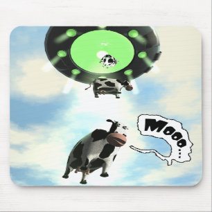 Alfombrilla De Ratón Abducción Mousepad de la vaca del UFO