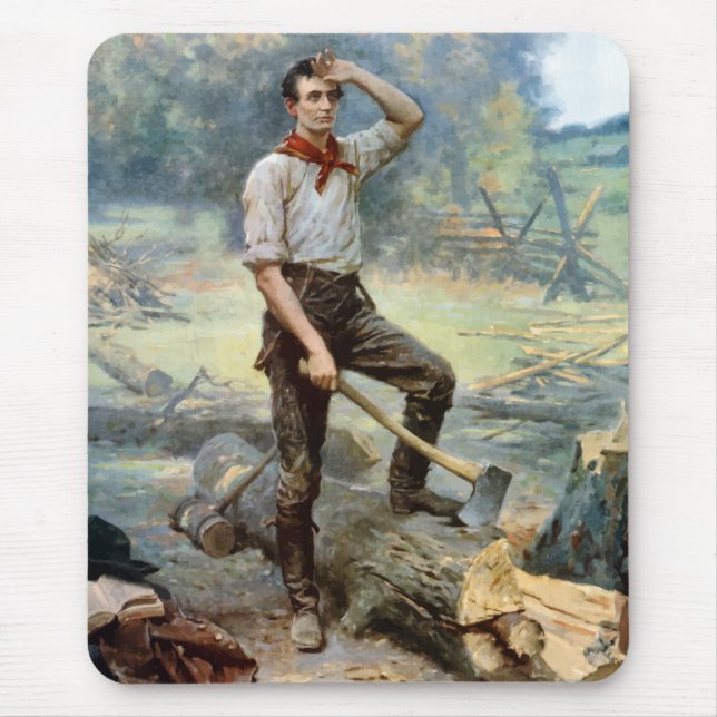 Alfombrilla De Ratón Abe Lincoln -- El divisor del carril (Frente)