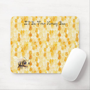 Alfombrilla De Ratón Abeja de Miel Amarillo Dorado
