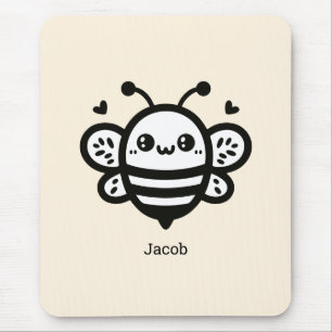 Alfombrilla De Ratón Abeja dulce de miel - Kawaii Lursery Line Art