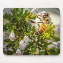 Alfombrilla De Ratón Abeja ocupada trabajando duro