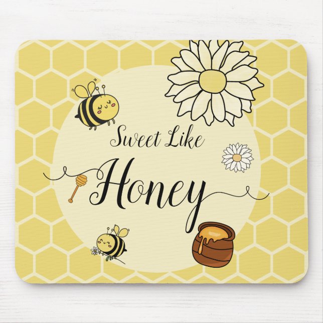 Alfombrilla de ratón Abeja Pequeña y Dulce Como la (Frente)