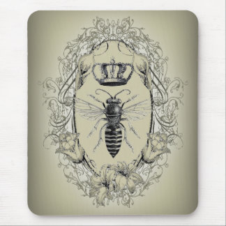 Alfombrilla De Ratón abeja reina de la corona victoriana de la moda del