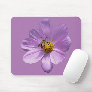 Alfombrilla De Ratón Abeja sobre la flor morada