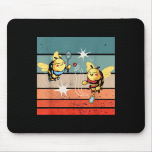 Alfombrilla De Ratón Abejas Bádminton Dinámico Arte Cartoonesco Diverti