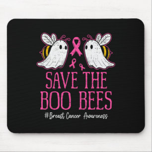 Alfombrilla De Ratón Abejas divertidas Fantasma Boo Cáncer de Mama Pink