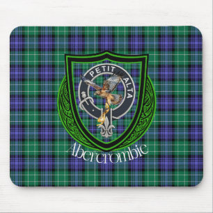 Alfombrilla De Ratón Abercrombie Scottish Clan Tartan & Escudo