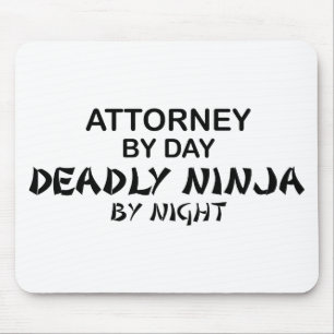 Alfombrilla De Ratón Abogado Ninja mortal por noche
