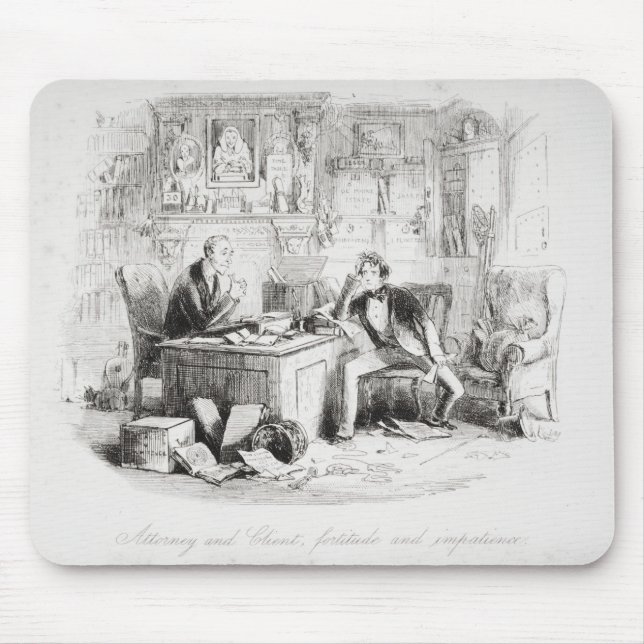 Alfombrilla De Ratón Abogado y cliente, fortaleza de ánimo e (Frente)
