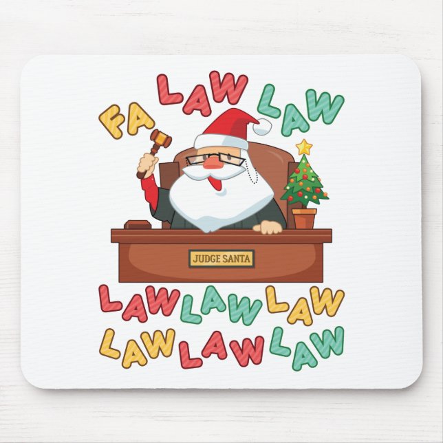 Alfombrilla De Ratón Abogados de la Ley de la Fa Navidades Santa Juez (Frente)