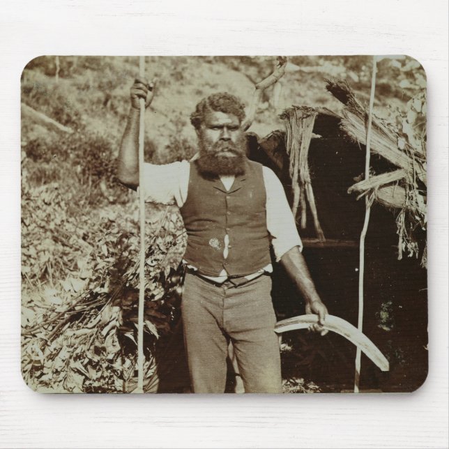 Alfombrilla De Ratón Aborigen con un bumerán, c.1860s (foto de la (Frente)