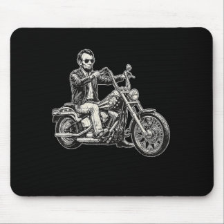 Alfombrilla De Ratón Abraham Abe Lincoln Motocicleta Motociclista Ameri