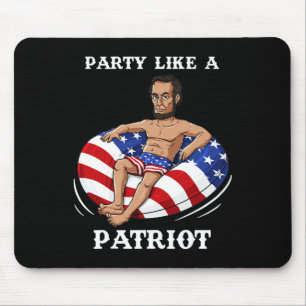 Alfombrilla De Ratón Abraham Lincoln 4 De Julio Estados Unidos Patriot 