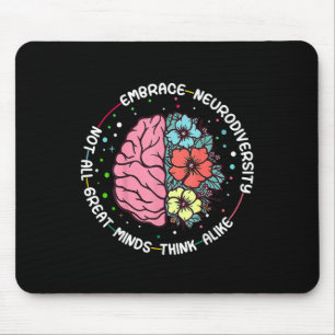 Alfombrilla De Ratón Abraza la Neurodiversidad Cerebro Autismo Concienc