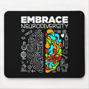 Alfombrilla De Ratón Abraza la neurodiversidad cerebro conciencia del a