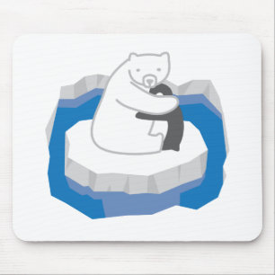 Alfombrilla De Ratón Abrazo del oso polar