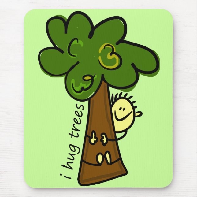 Alfombrilla De Ratón Abrazo el cojín de ratón de los árboles (Frente)