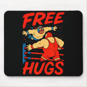 Alfombrilla De Ratón Abrazos Humor de Lucha Libre Divertido Luchador Lu