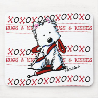 Alfombrilla De Ratón Abrazos y besos Westie Mousepad