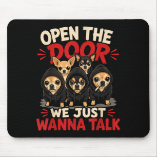Alfombrilla De Ratón Abre La Puerta Solo Hablamos Divertido Meme De Chi