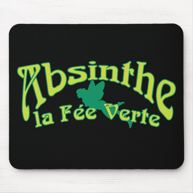 Alfombrilla De Ratón Absinthe Text La Fee Verte (Frente)