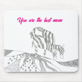 Alfombrilla De Ratón Abstract art stick figure mouse pad gift for mom