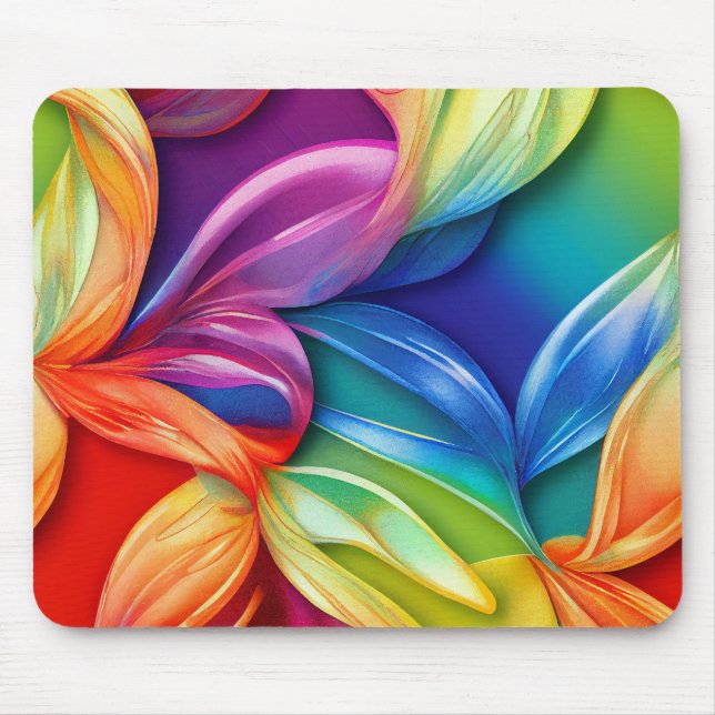 Alfombrilla De Ratón Abstract Floral Mouse Pad (Frente)