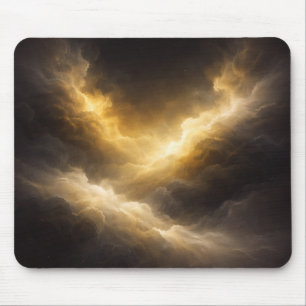 Alfombrilla De Ratón Abstract Golden Nebula Mouse Pad