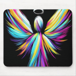 Alfombrilla De Ratón Abstract Pastel Colored Angel on Computer Mousepad