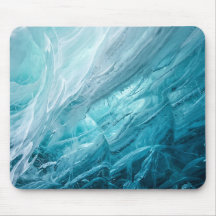Alfombrilla de ratón abstracta de hielo azul glaci