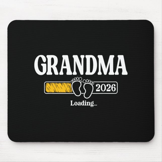 Alfombrilla De Ratón Abuela 2026 Cargando Abuela Est. 2026, Nueva Abuel (Frente)