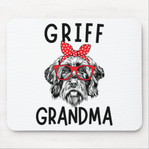Alfombrilla De Ratón Abuela con cable señalando a Griffon Nana