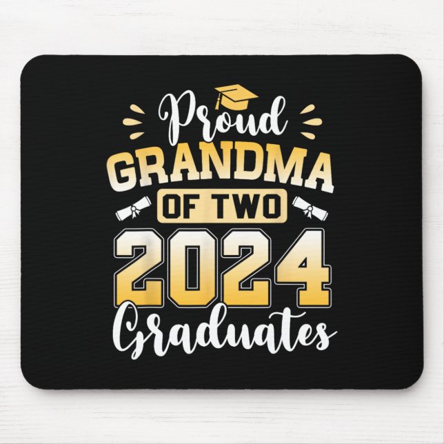 Alfombrilla De Ratón Abuela De Dos Graduados De 2024 Cl Superior De 202 (Frente)