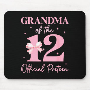Alfombrilla De Ratón Abuela de la niña de 12 años cumpleaños oficial pr