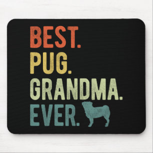 Alfombrilla De Ratón Abuela de Pug, perro de siempre ama el día de la m