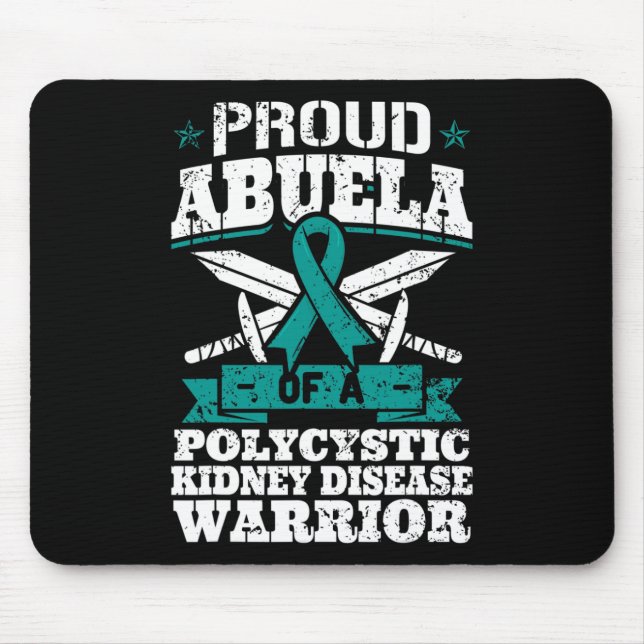 Alfombrilla De Ratón Abuela De Un Guerrero De La Enfermedad Polística D (Frente)