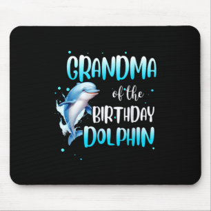 Alfombrilla De Ratón Abuela Del Cumpleaños Familia De Delfines Partido